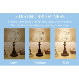 GODUORA 6 Pack 3-Way LED Light Bulb 50W/100W/150W Equivalent, 3000K Soft White, 3-Level Dimmable (Low/Medium/High), E26 Base, A19 15W Energy Saving Bulbs, Flicker-Free, for Table Lamps Floor Lamps