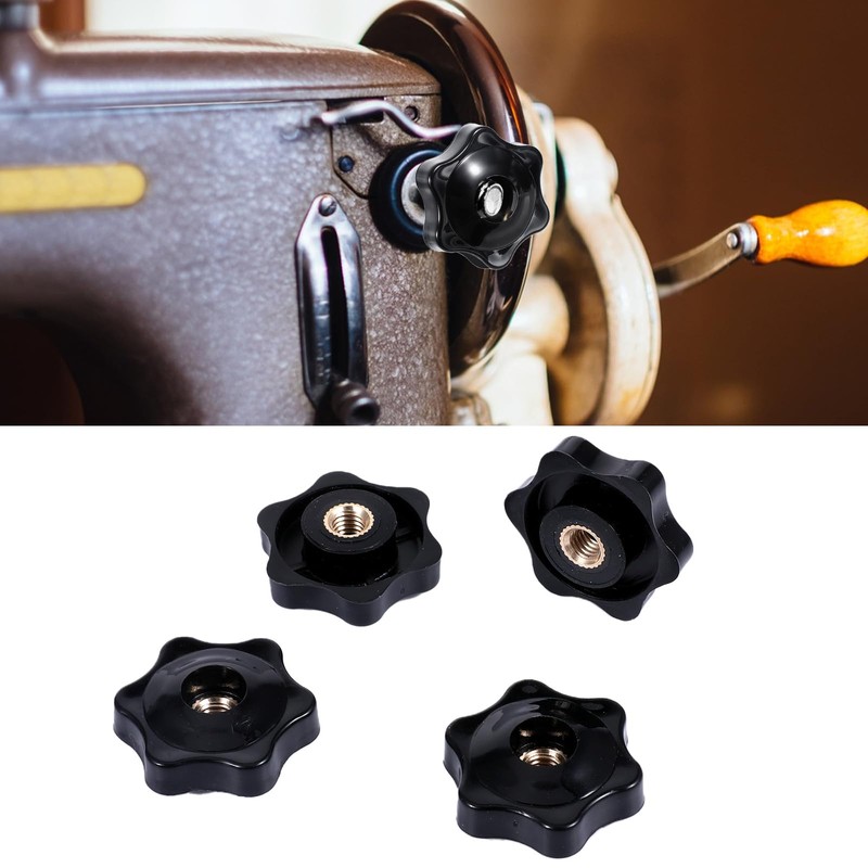 Pack of 8 Star Grip Nuts M6, Star Nuts, Star