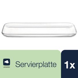 Leonardo Ciao Platte, B/H/T: 33/2,5/16 cm, spülmaschinengeeignet, Klarglas, 025831
