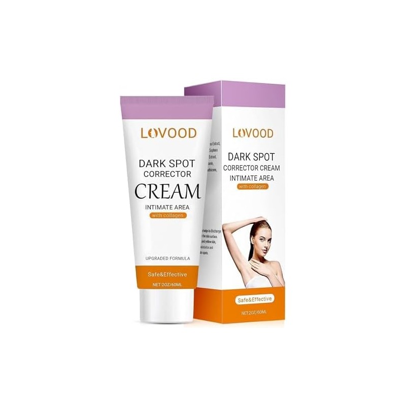 LOVOOD- Crema correctora de manchas oscuras: axilas, cuello, rodillas, codos,