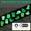 210pcs Mini Resin Animals Glow in The Dark, Luminous Tiny