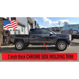 MyFrameAccessory Flexible Chrome Side Door Molding Rocker Panel Trim Kit For SIERRA 2014-2022**