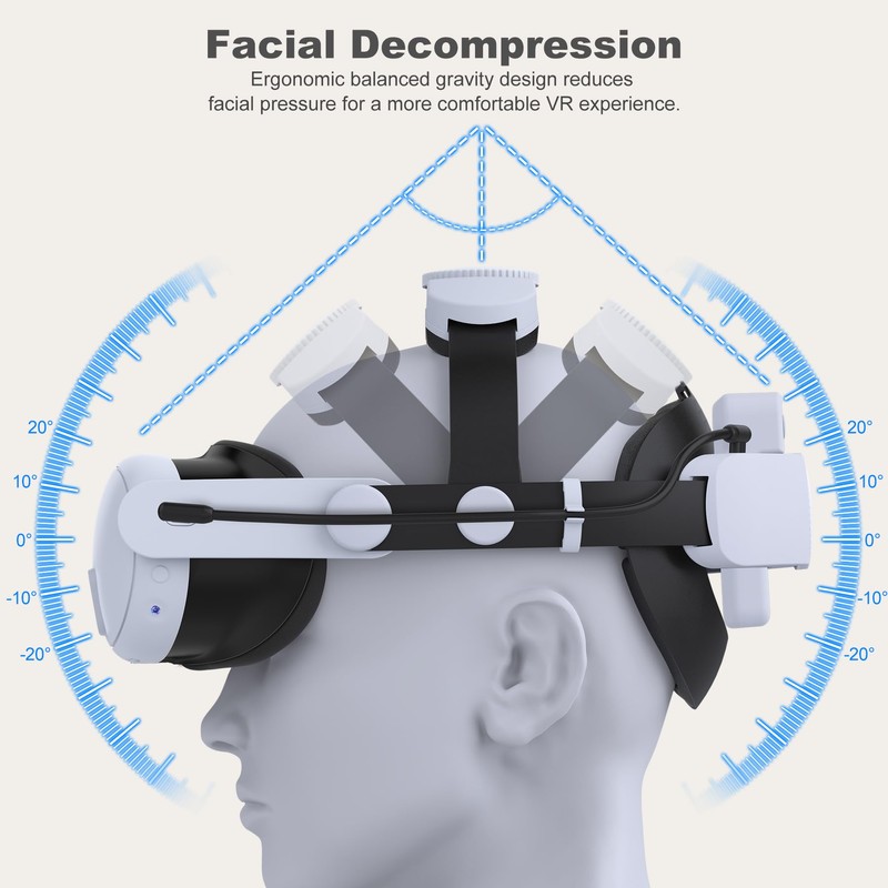 KawayeReal Head Strap for Meta Quest 3/3S/2, Adjustable Elite Strap