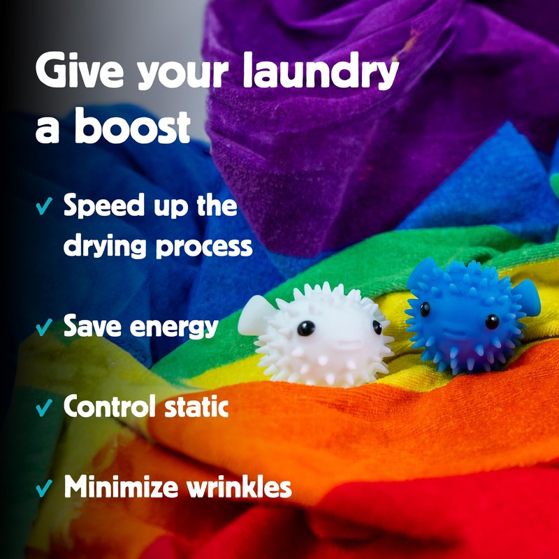 Kikkerland Set of Two Reusable Dryer Buddies for Laundry –