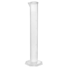 EISCO Graduated Cylinder, 50mL - Class B Tolerance - Octagonal Base - Polypropylene Plastic - Industrial Quality, Autoclavable
