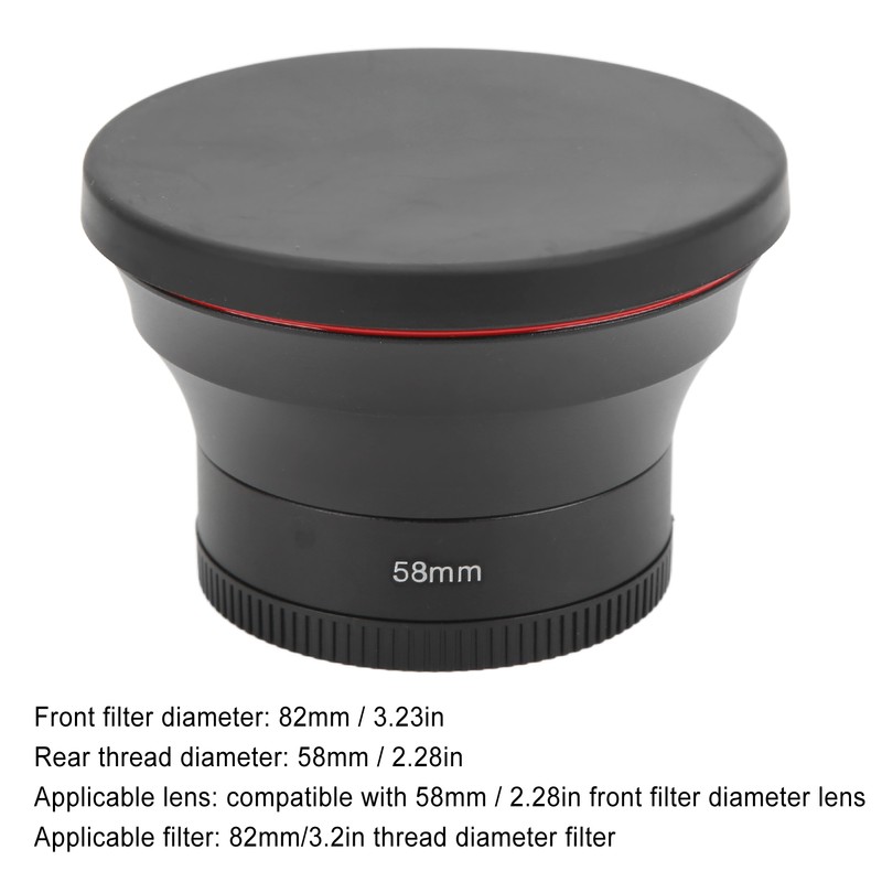58mm 0.43X Wide Angle Lens Optical Glass Camera Lens with