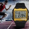 Digital Sport Watch Large Display LED Alarm Clock Shockproof 12/24