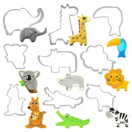 Ausstechformen Kinder Tiere Tierformen Ausstecher Ausstechformen Brot PläTzchenausstecher Tiere Set PläTzchenformen Aus Edelstahl Metall Perfekt FüR Keks,Backen Fondant PläTzchen,Tortendekorationen
