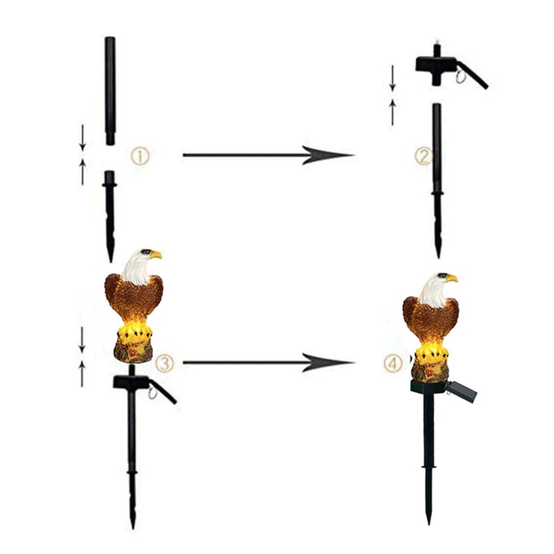 Huazzzyi Outdoor Solar Lights, Eagle Solar Lights Outdoor Waterproof Eagle