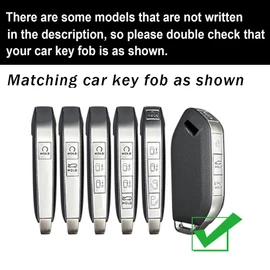 ontto Key Fob Cover Fit for Kia Telluride 2025 2024 2023 Smart Remote Car Key Holder for K4 K5 GT-Line Sorento EV6 EV9 Carnival 2023-up,Stylish Key Protector with Keychain,Black