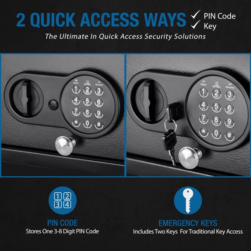 Barska Digital Keypad Security Safe Box – 0.15 Cu Ft