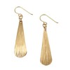 Bronze Bark Long Teardrop Earrings