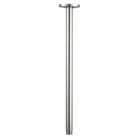 OFFO Shower Arm with Flange, 16 Inches Brushed Nickel Ceiling Mount Replacement Rain Shower Head Straight Arm Ceiling-Mounted For Fixed Shower Head & High Pressure Rain