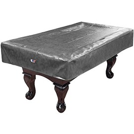 7'/8'/9' Heavy Duty Leatherette Billiard Pool Table Cover (Several Colors Available) (Grey - 7ft)