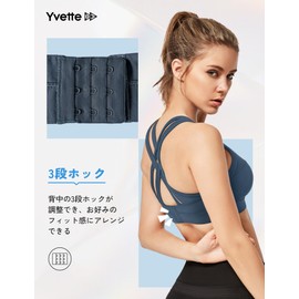 Ybet Sports Bra No Bounce Running Fitness Bra for Women Lace Up Running Fitness Gray M