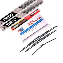 Wipers for 2022 Lexus GX460 Set w/Rear Trico Steel Wipers Set of 3 Bundled with MicroFiber Interior Car Cloth