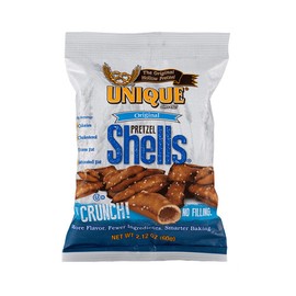 Unique Snacks Original Pretzel Shells, Delicious Vegan, Homestyle Baked, Certified OU Kosher and Non-GMO, No Artificial Flavor, 10 Ounce (Pack of 24)