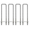 18" Square U-Bolt Kit with 1/2" x 4-1/4" Tie Bars