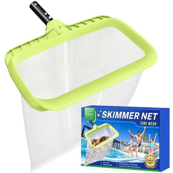EGIFI POOLWALD Swimming Pool Skimmer Net, Heavy Duty Pool Leaf