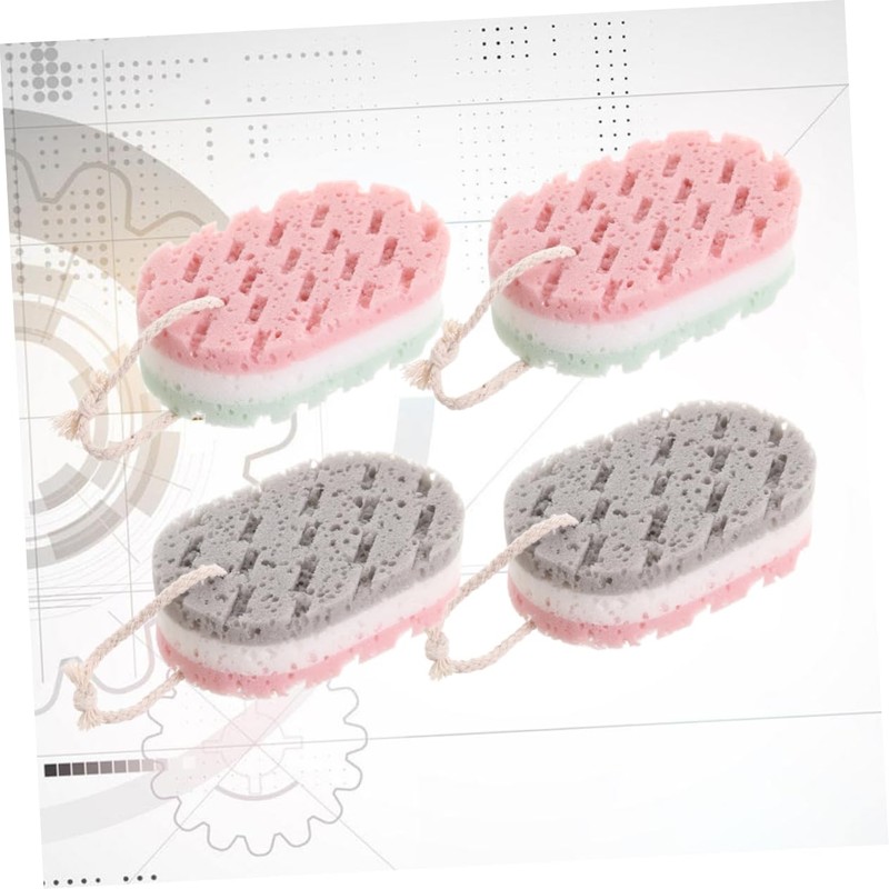 OHPHCALL Rich Bath Sponge Sponge Head Scrubber Body Scrubbing Tool