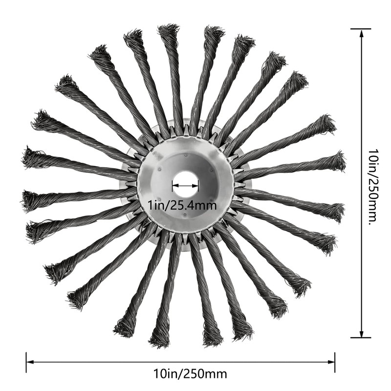 NeJesZoe 10 inch Unbreakable Steel Wire Weed Brush Cutter Trimmer