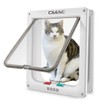 CEESC Extra Large Cat Door (Outer Size 11"x9.8"), Weatherproof, White,