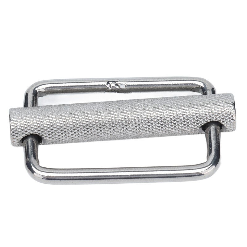 2Pcs Slide Buckle 316 Stainless Steel Rectangle Adjustable Knurled Roller
