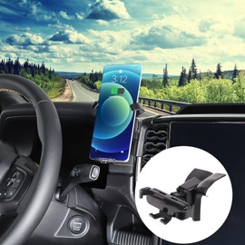 Lcojicep Car Phone Holder Compatible with Ford Ranger 2023 2024 Car Phone Mount Accessories, Central control vent mobile phone holder (Left style B)