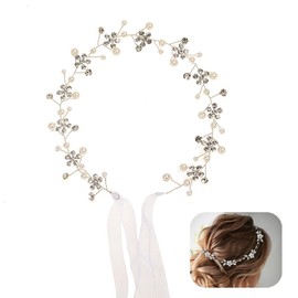 Headband Flower Girl Girls Hair Band White Headband Headpiece Princess Flower Pearl Crown Crystal Bridal Wedding Hair Accessories Flower Girl Flower Wreath Hair Women
