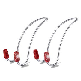 Ganchos de auto brillantes, ganchos para reposacabezas de asiento, organizadores de bolsas, ganchos de almacenamiento para asiento trasero, universales para SUV, camión, vehículo, paquete de 2