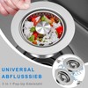 Universal Drain Strainer Kitchen Sink and Sink Plug, 3-in-1 Pop-Up