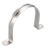 sourcing map 100mm(4") Rigid Pipe Strap, 2 Holes 304 Stainless