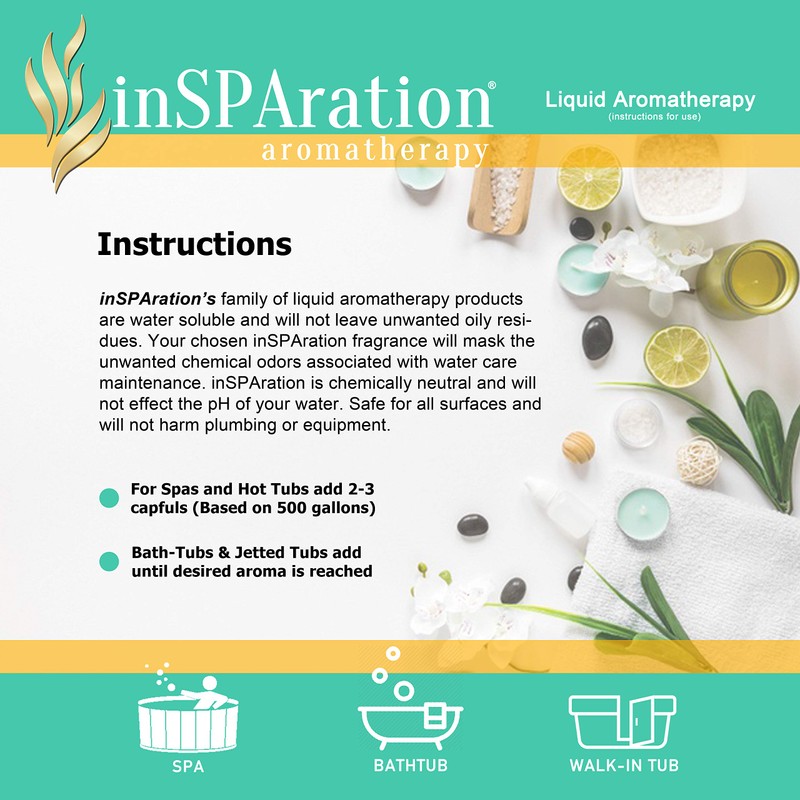inSPAration Spa and Bath Aromatherapy 370X Spa Liquid, 9-Ounce, Tropical