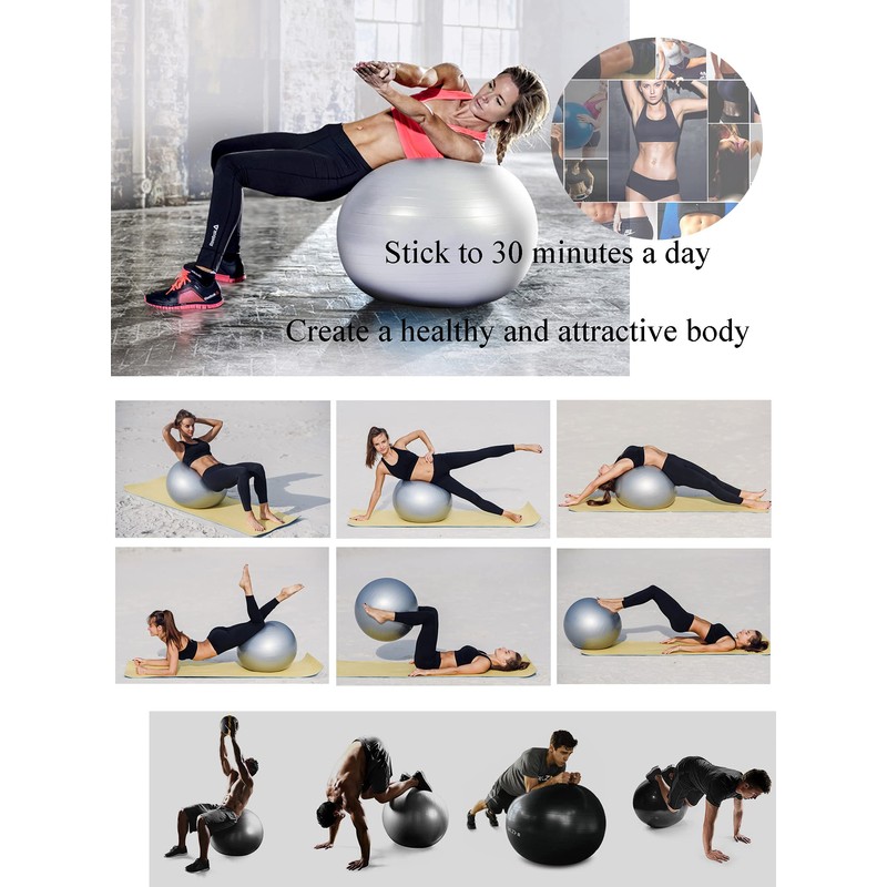 Pezziball 55 cm Non-Slip Gymnastics Ball Yoga Exercise Sitting Ball