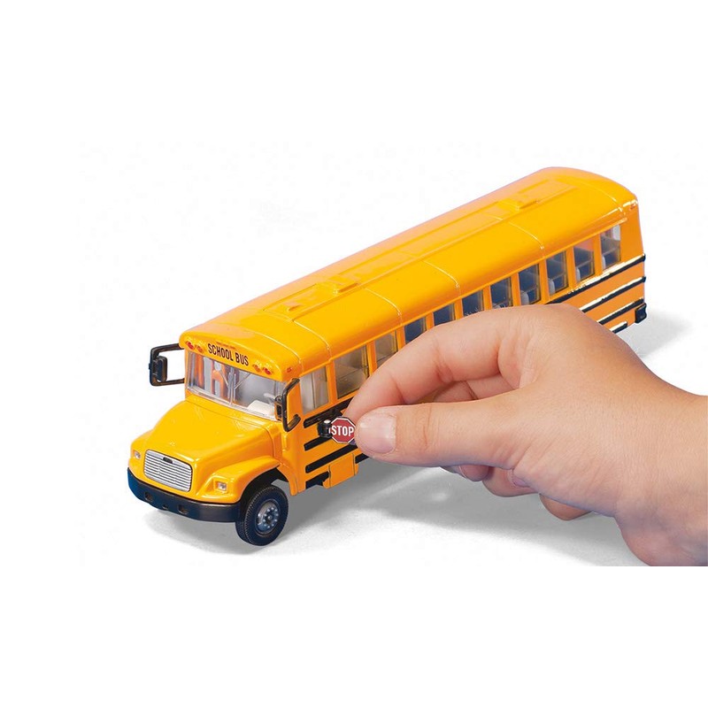 SIKU John Deere 6210R Model Tractor, US School Bus, As