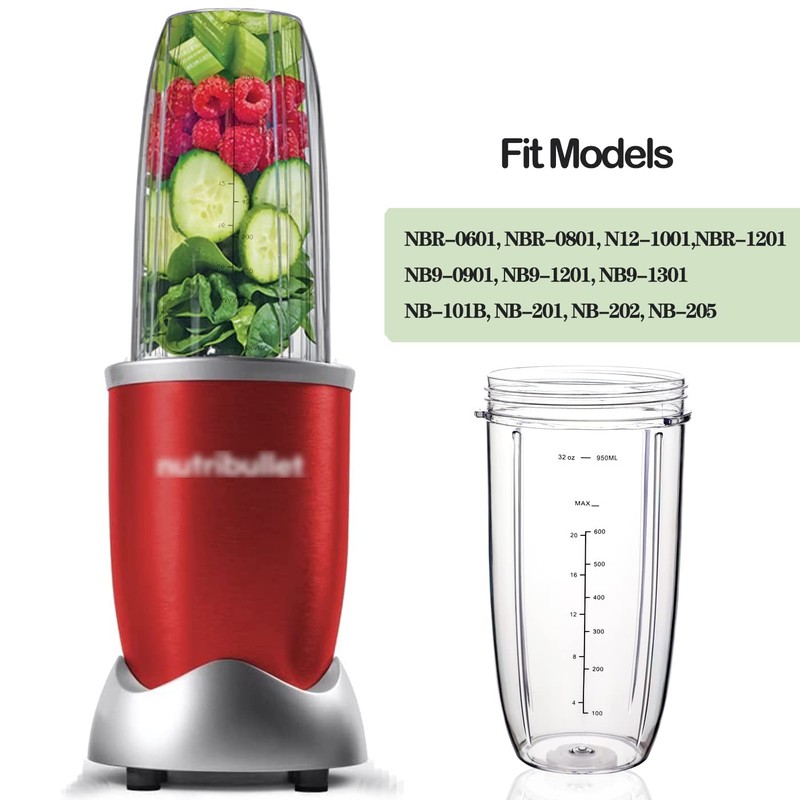 Replacement Cups for Nutribullet Blender N12-1001, NBR-0601, NBR-0801, NBR-1201, NB9-0901,