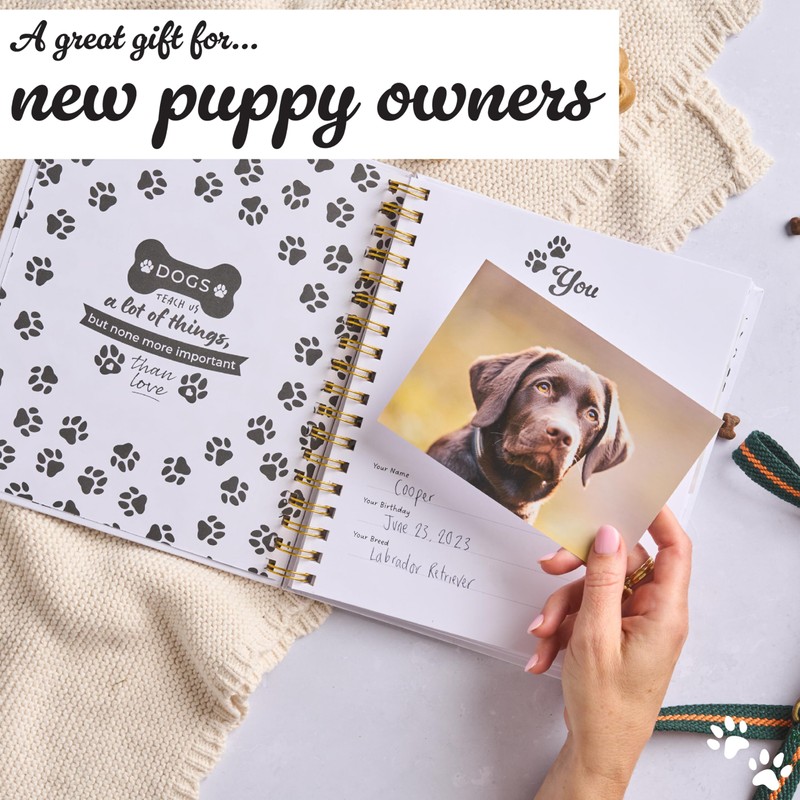 New Puppy Gift – Keepsake Dog Memory Book & Photo