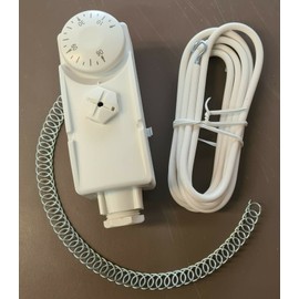 Team Controls Hot Water Cylinder Tank or Pipe Thermostat Stat including Clamp on Strap TC-PCS