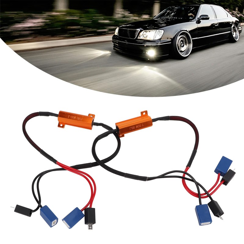 2pcs LED Resistor LED Decoder 50W 8Ω H1 LED Lamp