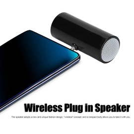 3.5mm Jack Speaker, No Delay ABS Material Laptop Speaker for Mobile Phones for Tablets (Black)