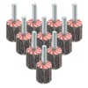 TOVOT 10PCS 3/4"×1" Mounted Flap Wheels with 1/4" Mandrel 80