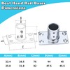 Pvrud Boat Hand Rail Bases 316 Stainless Steel 90° Rectangular