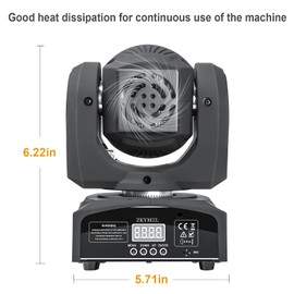 ZKYMZL 60W Moving Head Lights Stage Lights 8 GOBO Rainbow DJ Lights Disco Lights 8 Colors 9/11 Channels LED Strobe Lights DMX512 Control for Disco KTV Club Party Wedding...