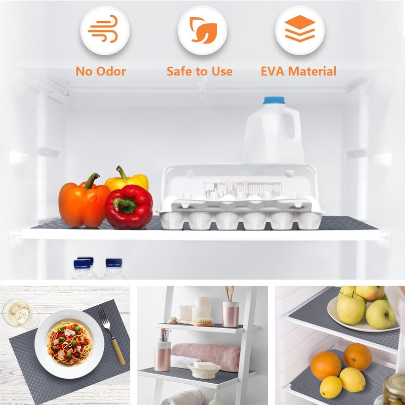 StaHom Shelf Liners for Kitchen Cabinets Refrigerator Liners Waterproof &