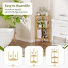 Atoping 3 Tier Bamboo Corner Shelf, Storage Stand with Adjustable