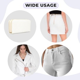 Brass Jean Zipper 6" White Zip for Sewing Craft