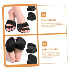 Baluue 3 Pairs Dancer Forefoot Pads Slip Toe Socks Shoe Toes Socks Half Sole Cover