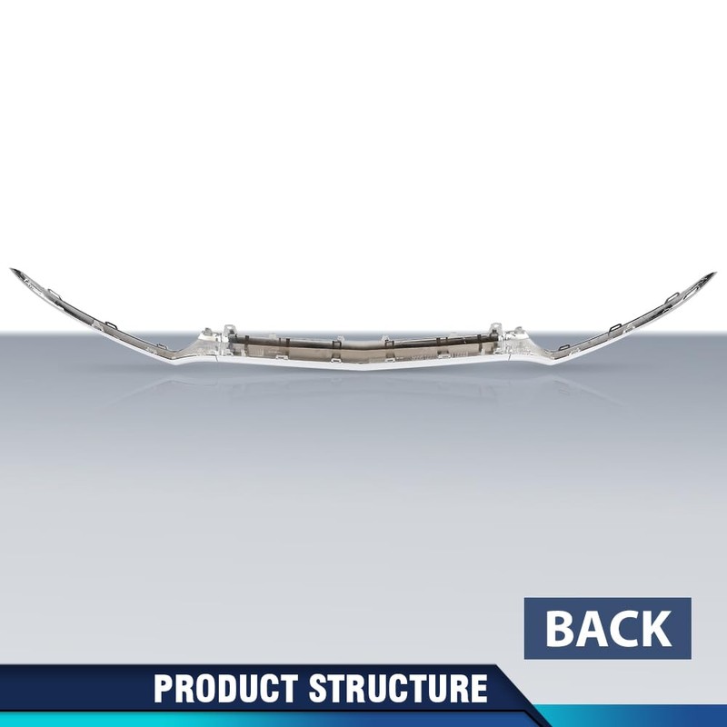 PIT66 Front Bumper Lower Lip Trim Molding Chrome Compatible with