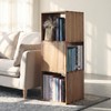 Solid Wood Corner Shelf, Square Bookcase Cube Tower, Stationary Shelves
