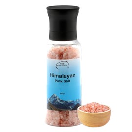 TKS Premium Himalayan Pink Salt Grinder Coarse Grain, Hand-Mined Rock Salt (350g)